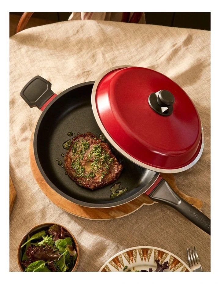 Bessemer Non-Stick Multi Fry Pan 32cm in Red image 2
