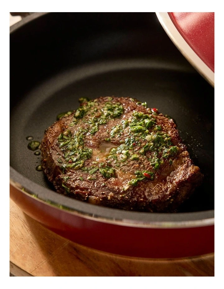 Bessemer Non-Stick Multi Fry Pan 32cm in Red image 3