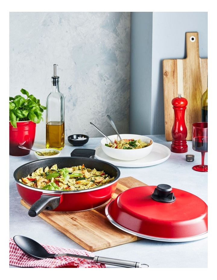 Bessemer Non-Stick Multi Fry Pan 32cm in Red image 4