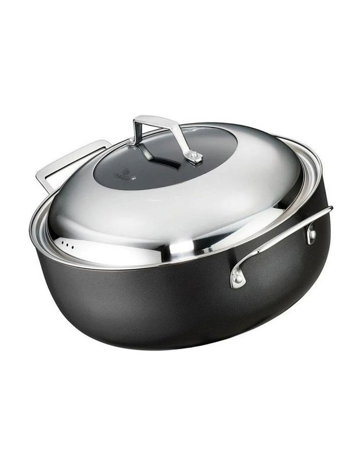 Cuisine Pro Diamond 9 Hard Anodised Round Roaster with Lid 32cm image 1