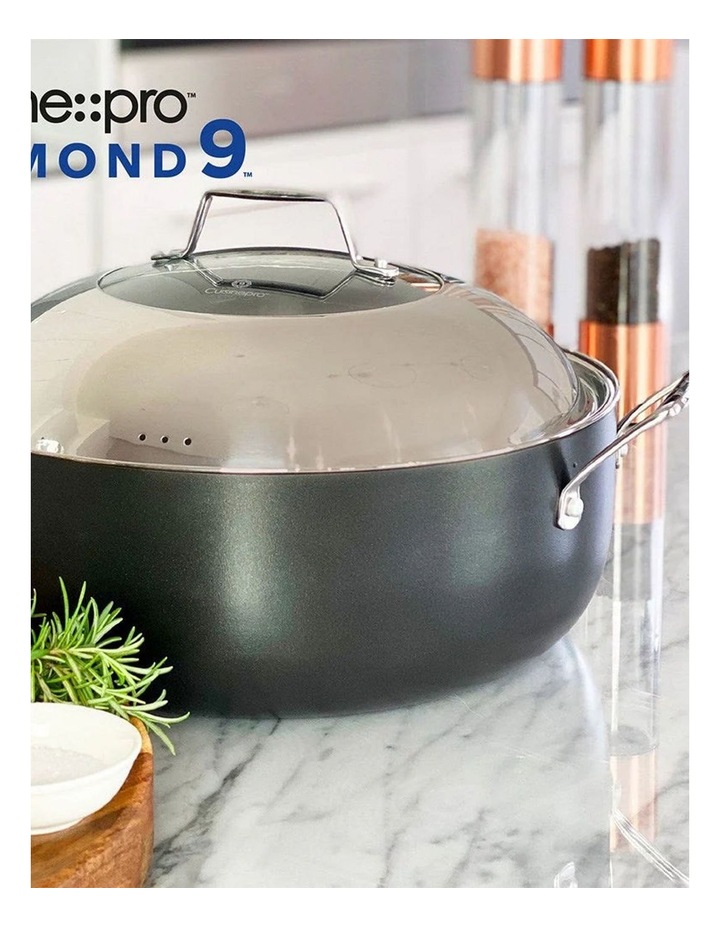 Cuisine Pro Diamond 9 Hard Anodised Round Roaster with Lid 32cm image 4