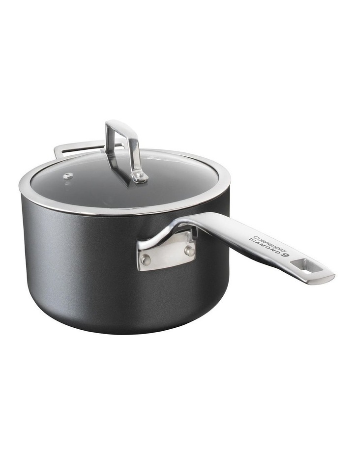 Cuisine::pro Diamond 9 Hard Anodised Non-Stick Saucepan With Lid 20 x 12cm in Grey image 1