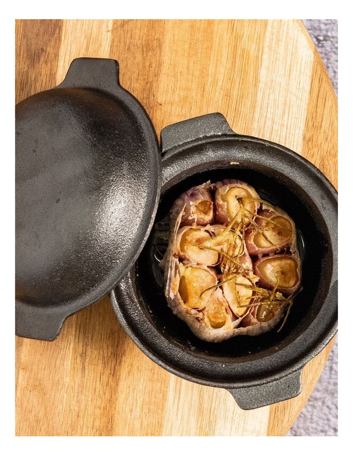 GRYLT Cast Iron Garlic Roaster in Black image 3