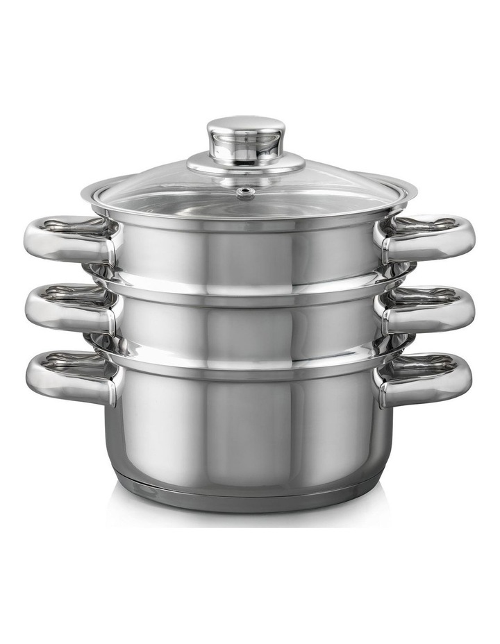 Baccarat Gourmet 3 Tier Steamer Set 18cm in Silver image 1