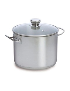 Baccarat Gourmet Stainless Steel Stockpot with Glass Lid 30cm in Silver