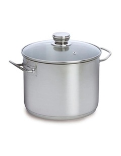 Baccarat Gourmet Stockpot with Glass Lid 28cm 12L in Silver