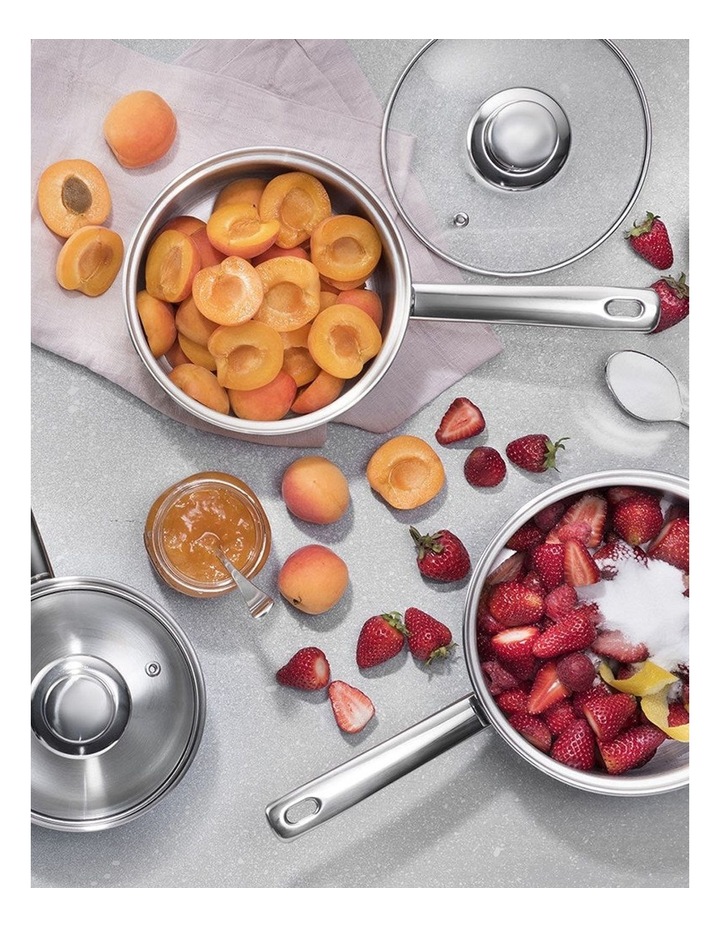 Baccarat Gourmet Stainless Steel Saucepan Set 3 Piece in Silver image 3