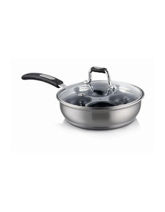 Baccarat Gourmet Stainless Steel Egg Poacher With Lid 20cm in Silver