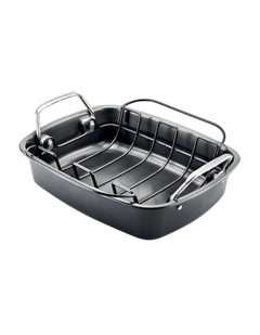 Baccarat Gourmet Non-Stick Roaster with Rack 40cm in Black