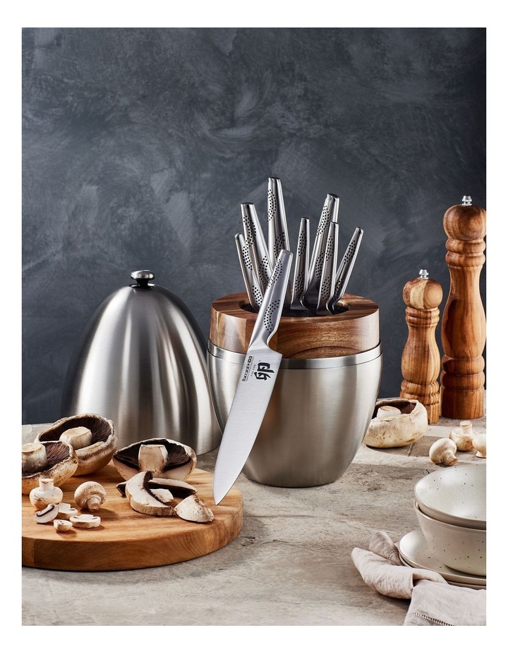 THE EGG by Baccarat iD3 Stainless Steel Knife Block 9 Piece in Silver image 3