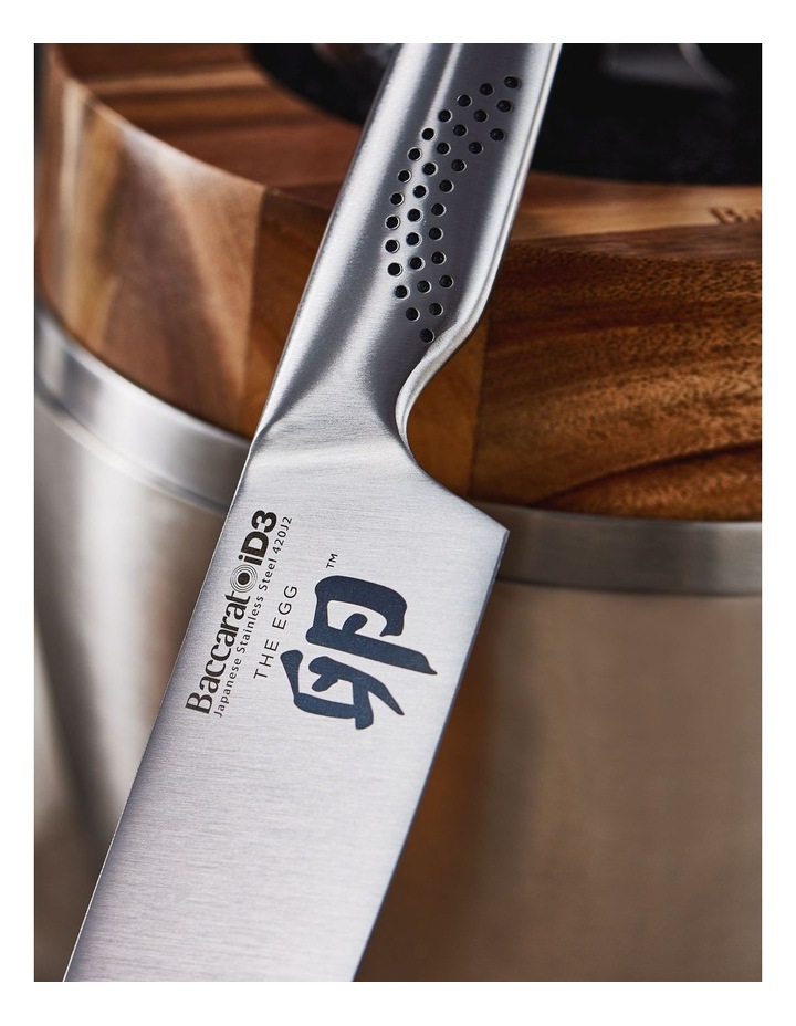 THE EGG by Baccarat iD3 Stainless Steel Knife Block 9 Piece in Silver image 5