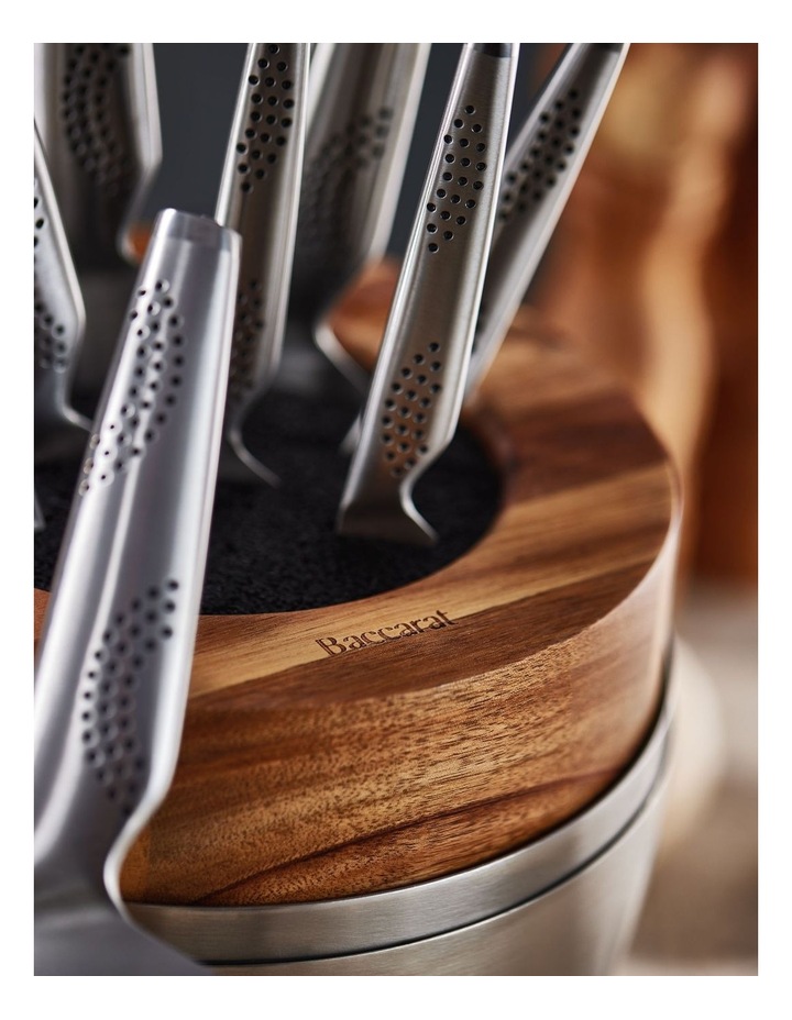 THE EGG by Baccarat iD3 Stainless Steel Knife Block 9 Piece in Silver image 6