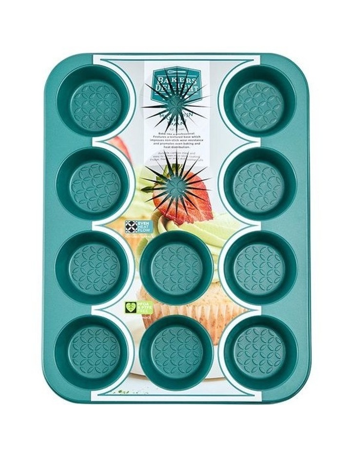 Bakers Delight Cuisson 12 Cup Muffin Pan in Teal image 1