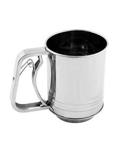 Soffritto A-Series Stainless Steel 5 Cup Flour Sifter in Silver
