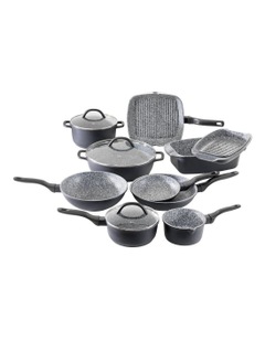 Baccarat STONEX2 Ceramic Non Stick Cookware Set 10 Piece in Black