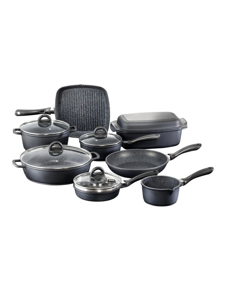 Baccarat STONE 10 Piece Cookware Set with Egg Poacher in Black image 1