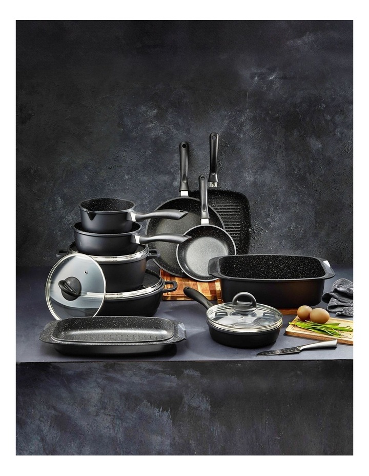 Baccarat STONE 10 Piece Cookware Set with Egg Poacher in Black image 2