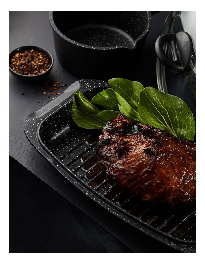 Baccarat STONE 10 Piece Cookware Set with Egg Poacher in Black image 4