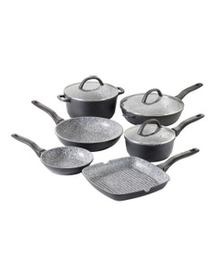 Baccarat STONEX2 6 Piece Ceramic Non Stick Cookware Set in Black