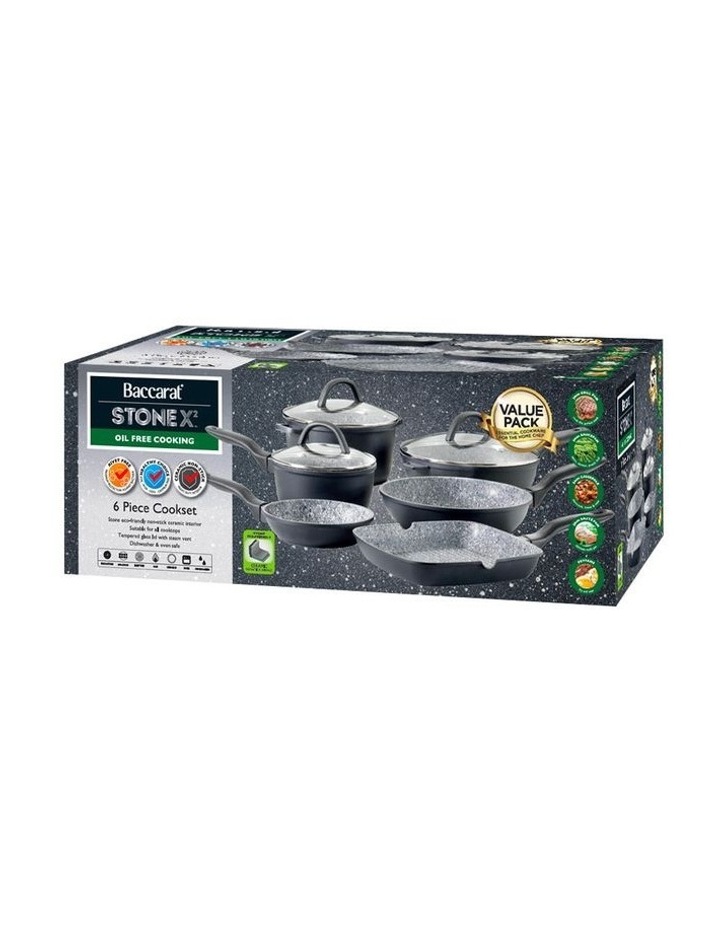Baccarat STONEX2 6 Piece Ceramic Non Stick Cookware Set in Black image 3
