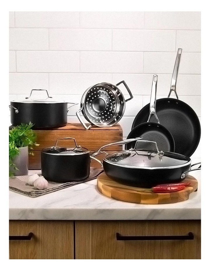 Cuisine::pro Diamond 9 Hard Anodised 6 Piece Cookware Set in Black image 2