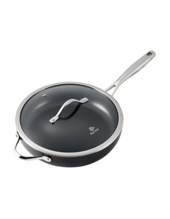 Baccarat iD3 Hard Anodised Saute Pan with Lid 30cm in Black