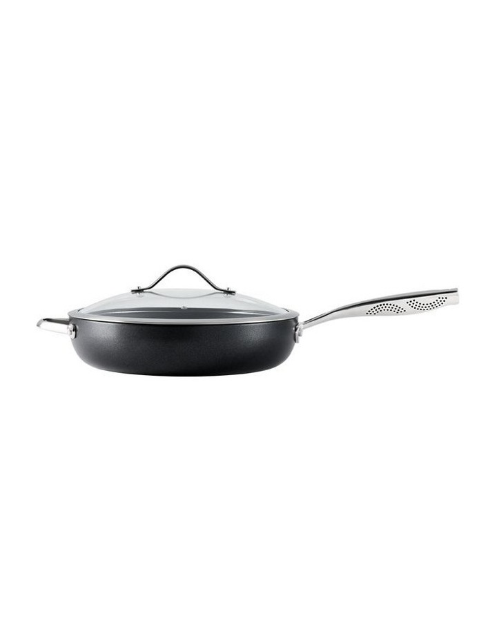 Baccarat iD3 Hard Anodised Saute Pan with Lid 30cm in Black image 2