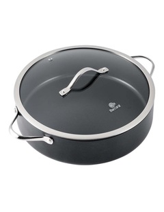 Baccarat iD3 Hard Anodised Saute Pan with Lid 32cm in Black