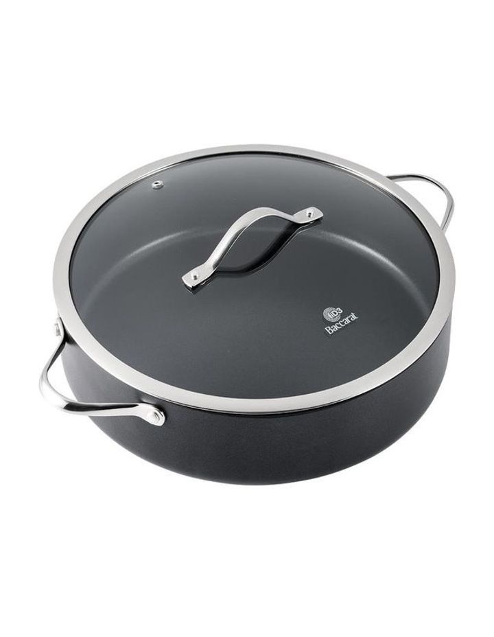 Baccarat iD3 Hard Anodised Saute Pan with Lid 32cm in Black image 1