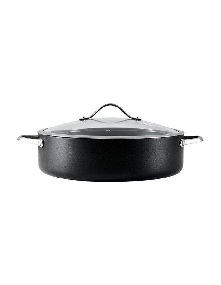 Baccarat iD3 Hard Anodised Saute Pan with Lid 32cm in Black image 2