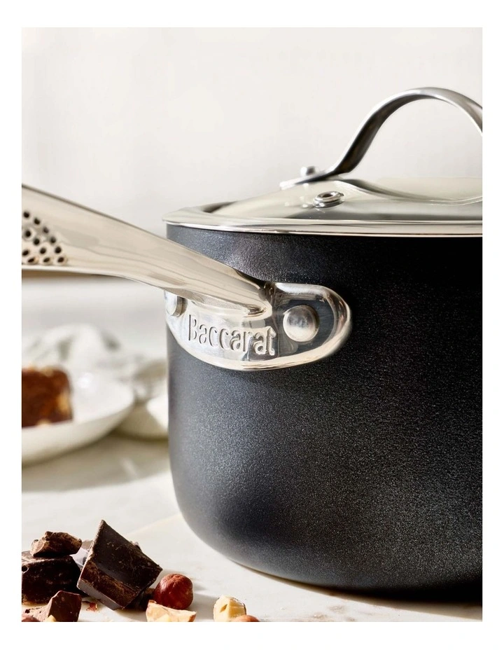Baccarat iD3 Hard Anodised Saucepan with Lid 16cm in Black image 3