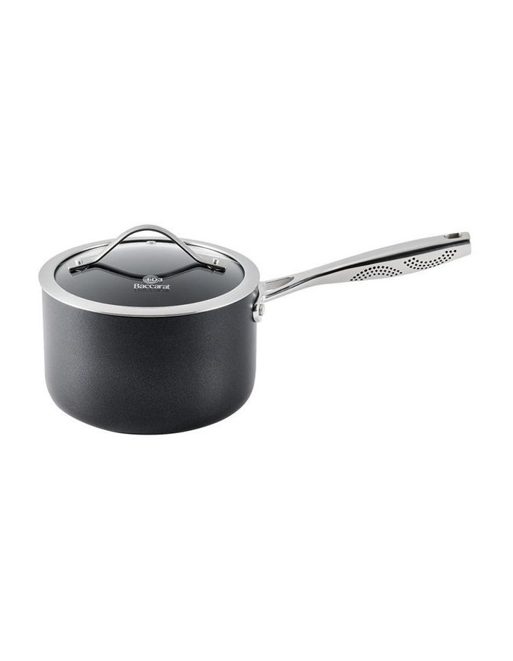 Baccarat iD3 Hard Anodised Saucepan with Lid 18cm in Black image 1