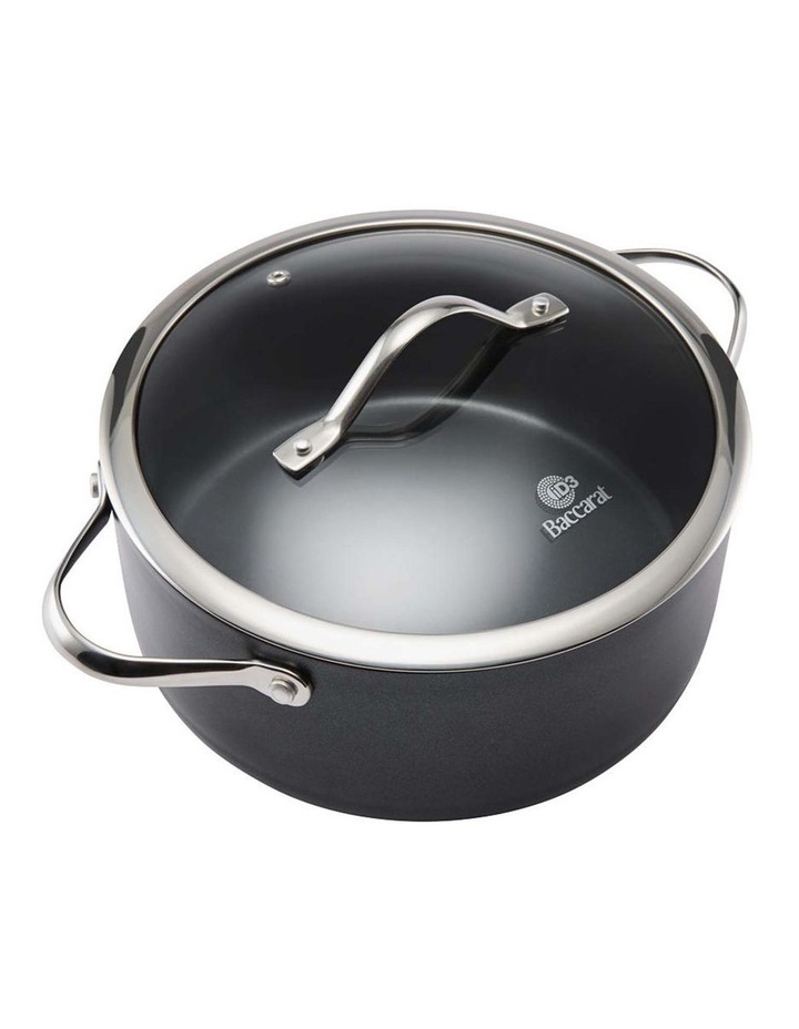 Baccarat iD3 Hard Anodised Casserole with Lid 24cm in Black image 1