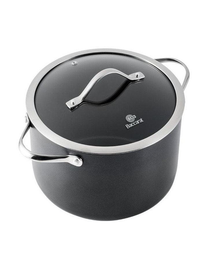 Baccarat iD3 Hard Anodised Stockpot with Lid 24cm in Black image 1