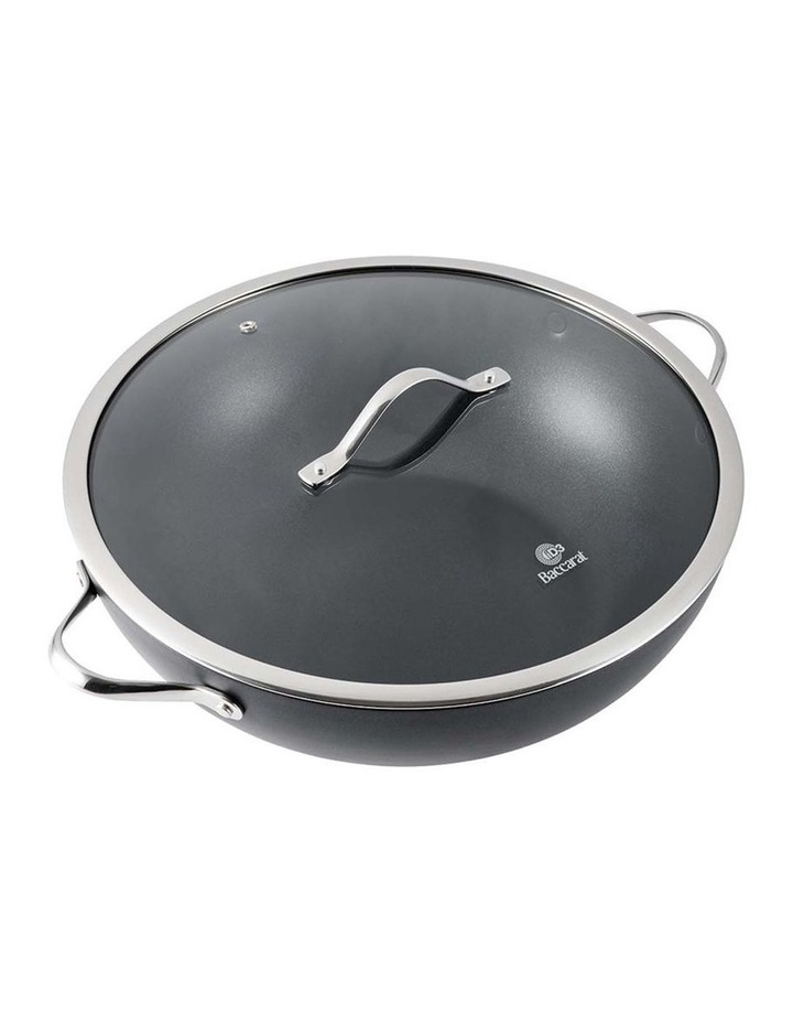 Baccarat iD3 Hard Anodised Wok with Lid 36cm in Black image 1