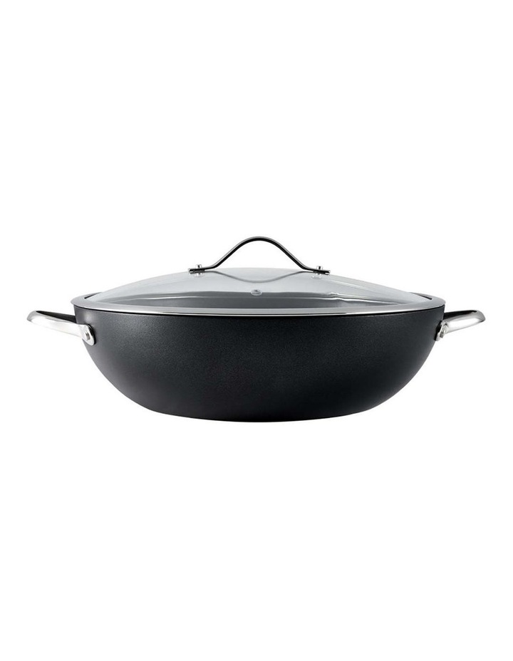 Baccarat iD3 Hard Anodised Wok with Lid 36cm in Black image 2