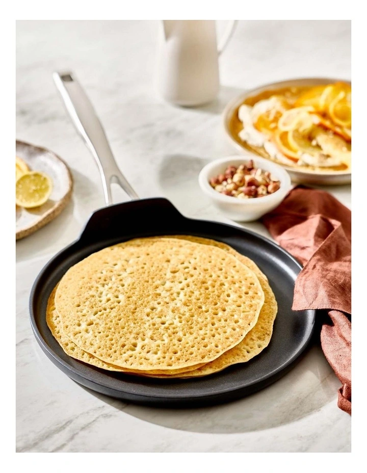 Baccarat iD3 Hard Anodised Crepe Pan 24cm in Black image 3