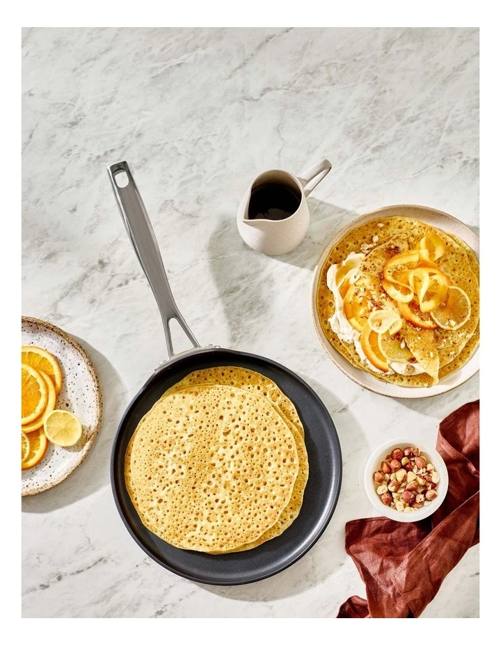 Baccarat iD3 Hard Anodised Crepe Pan 24cm in Black image 6