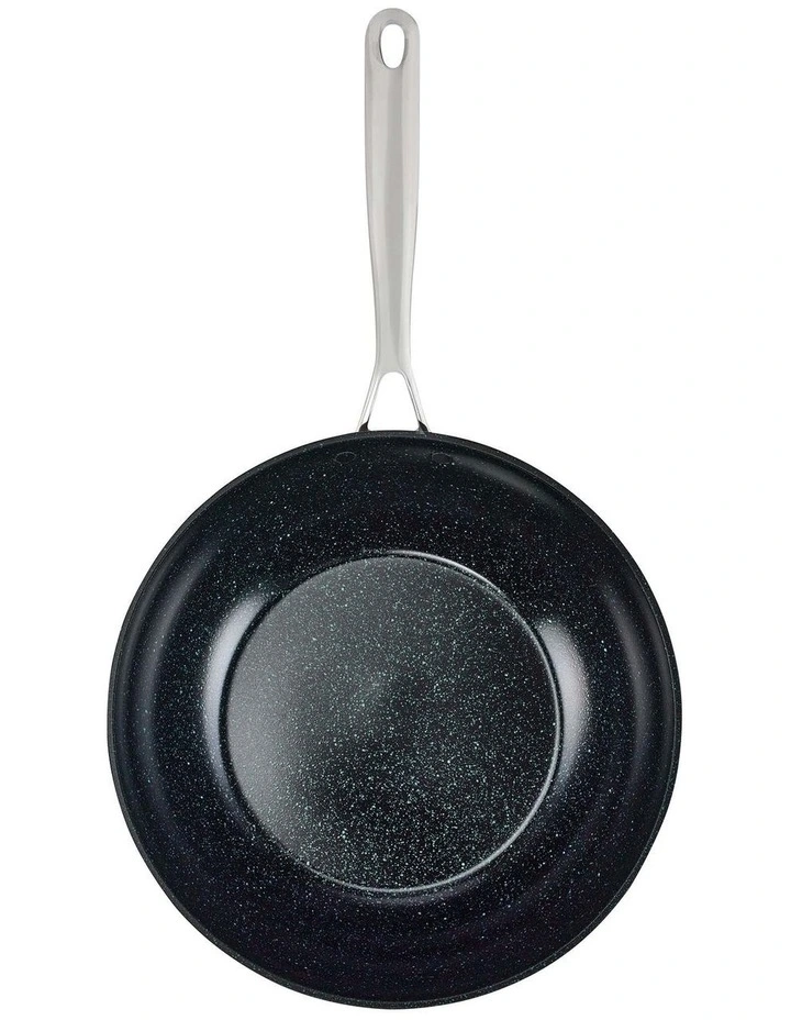 Baccarat Green Stone Stir Fry Pan 28cm in Black image 1