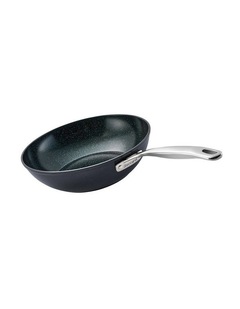 Baccarat Green Stone Stir Fry Pan 28cm in Black