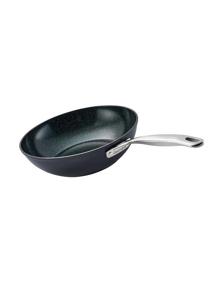 Baccarat Green Stone Stir Fry Pan 28cm in Black image 1