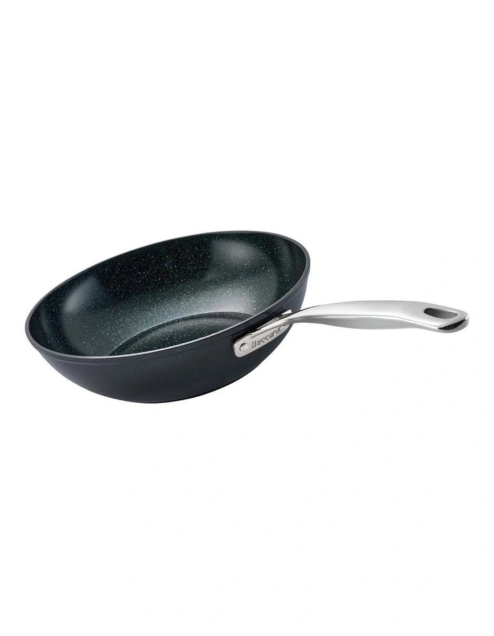Baccarat Green Stone Stir Fry Pan 28cm in Black image 2
