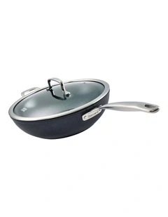 Baccarat Green Stone Wok with Lid 30cm in Black