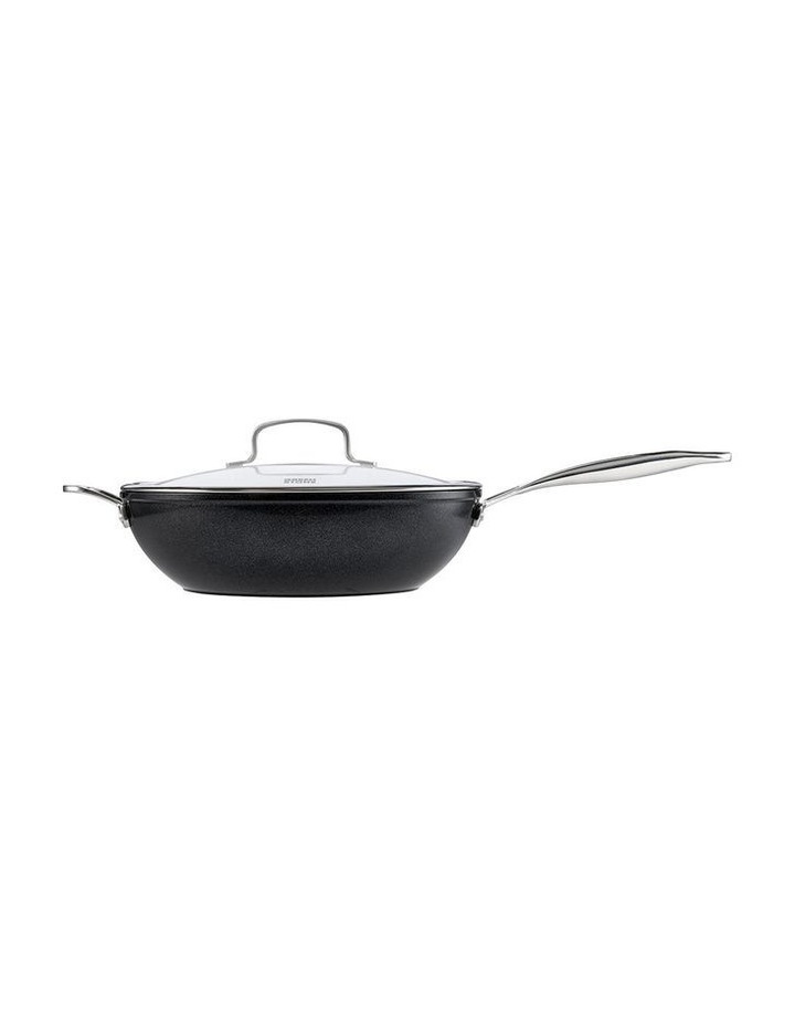 Baccarat Green Stone Wok with Lid 30cm in Black image 2