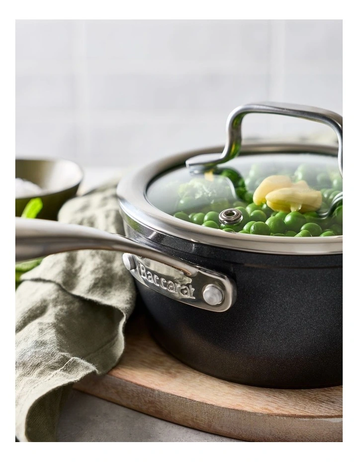 Baccarat Green Stone Saucepan 16cm in Black image 3