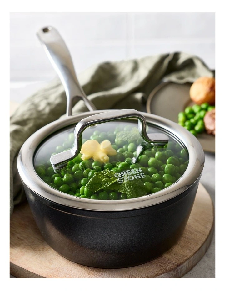 Baccarat Green Stone Saucepan 16cm in Black image 4