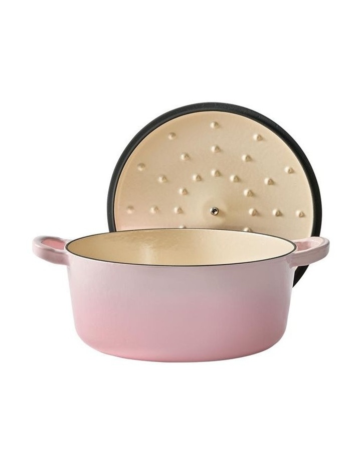 Baccarat Le Connoisseur Round French Oven with Flower Lid 25cm 3.9L in Pink image 2