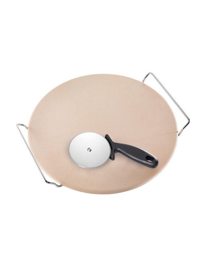 Soffritto Pizza Stone with Rack and Cutter 30cm image 1