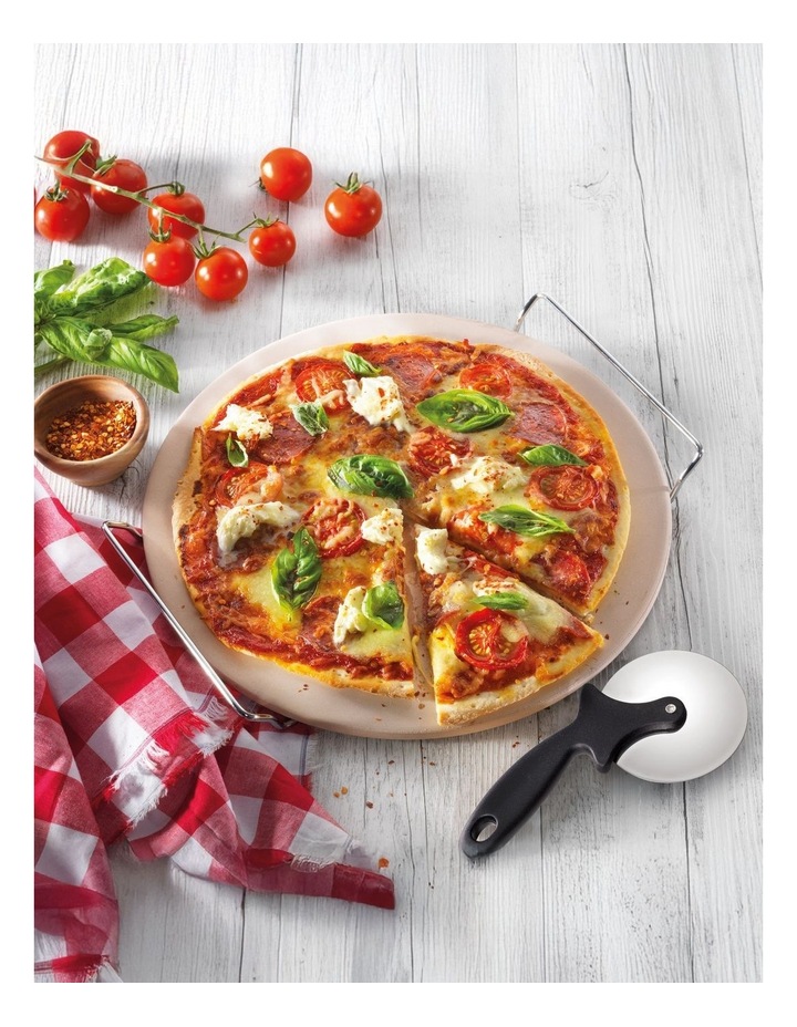 Soffritto Pizza Stone with Rack and Cutter 30cm image 2