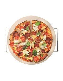 Soffritto Professional Flameproof Pizza Stone Set 3 Piece in Cream